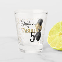 50 y fabuloso Glass Black Gold Shot