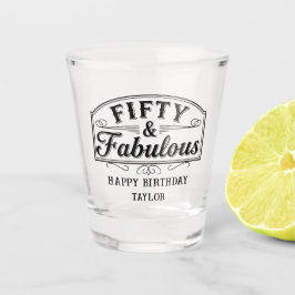 Vaso De Chupito 50 y Fabuloso Guión Rústico y Arte de Línea Elegan