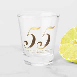 Vaso De Chupito 55.º aniversario del Boda Esmeralda