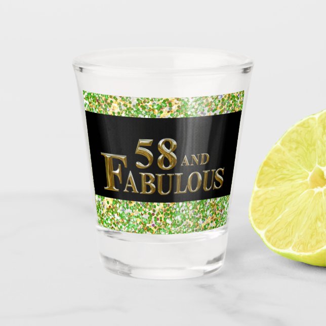 Vaso De Chupito 58 cumpleaños (Anverso)