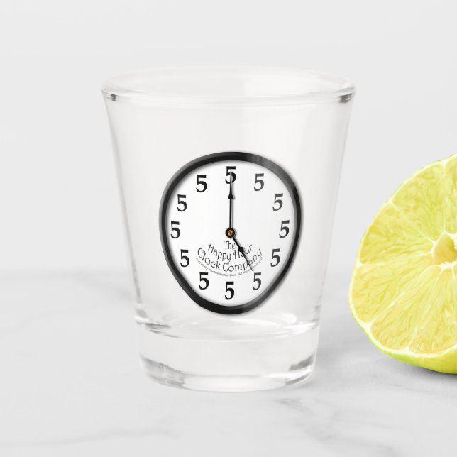 Vaso De Chupito 5 en punto son hora feliz (Anverso)