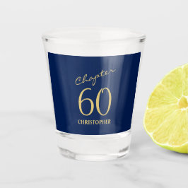 Vaso De Chupito 60.º cumpleaños Oro Azul