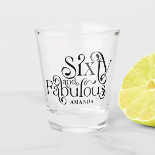 Vaso De Chupito 60.º cumpleaños sesenta y fabuloso personalizado