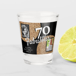 Vaso De Chupito 70 y Fabulous Gold Purpurina 2 Photo 70th Birthday