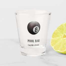 Vaso De Chupito 8 bar de billar de bola blanco