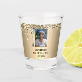 Vaso De Chupito 90th Ninety Elegant Birthday Party Gold