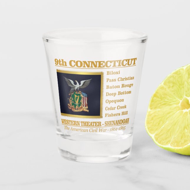 Vaso De Chupito 9.ª Infantería Connecticut (BH) (Anverso)