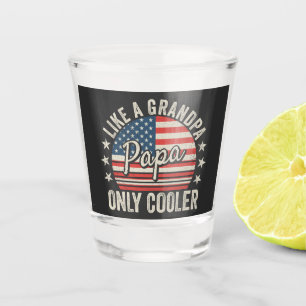 Vaso De Chupito A papá le gusta el abuelo solamente bandera de Est