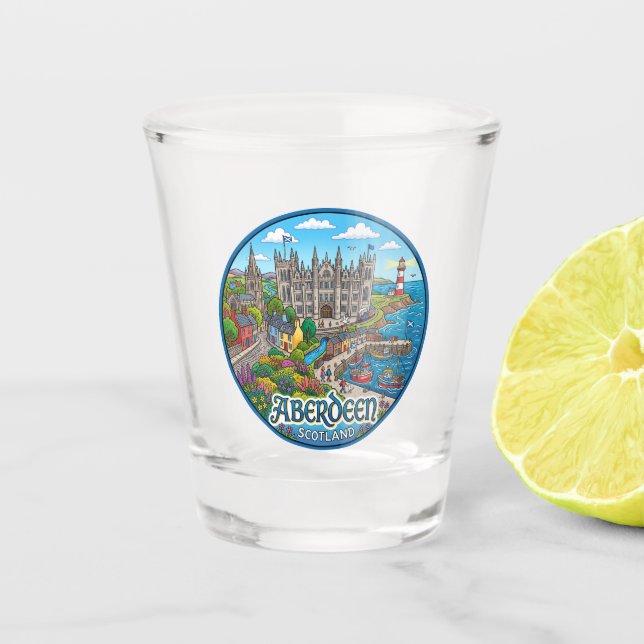 Vaso De Chupito Aberdeen Escocia (Anverso)