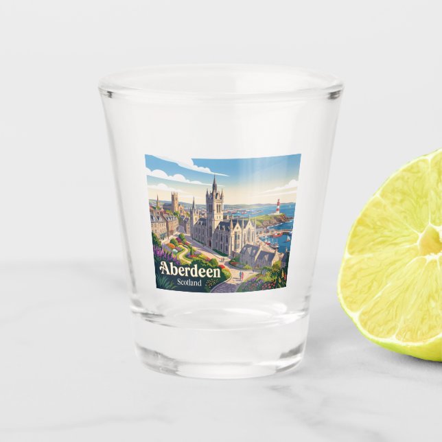Vaso De Chupito Aberdeen Escocia (Anverso)