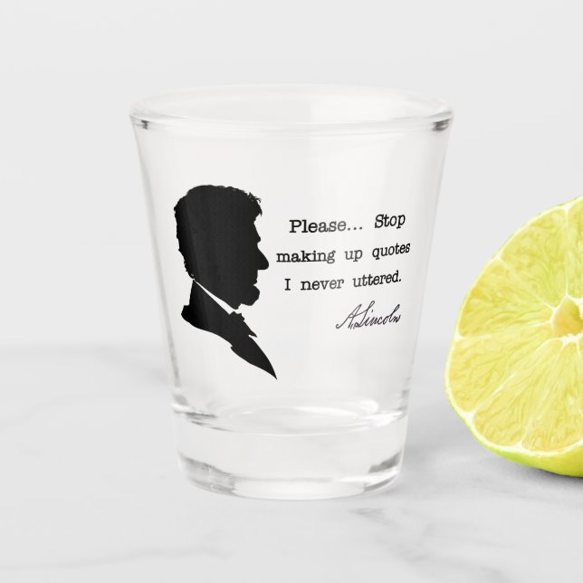 Vaso De Chupito Abraham Lincoln, parada que compone citas (Anverso)