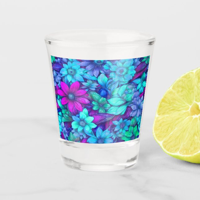 Vaso De Chupito Abstract Floral #62 (Anverso)