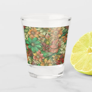 Vaso De Chupito Abstract Floral #88