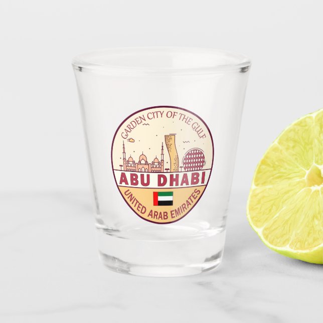 Vaso De Chupito Abu Dhabi Emblem de la línea aérea de los Emiratos (Anverso)
