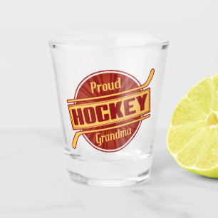 Vaso De Chupito Abuela orgullosa de hockey
