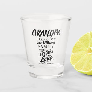 Vaso De Chupito Abuelo jefe de familia donde el amor nunca termina