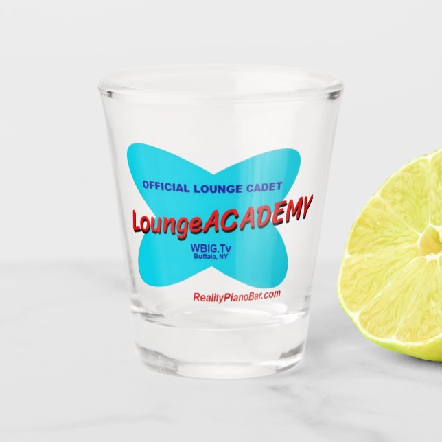 Vaso De Chupito Academia Lounge Cool Retro Buffalo NY Piano Bar (Anverso)