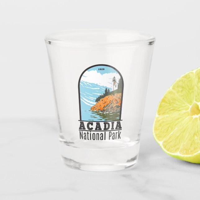 Vaso De Chupito Acadia National Park Bar Harbour Lighthouse Maine (Anverso)