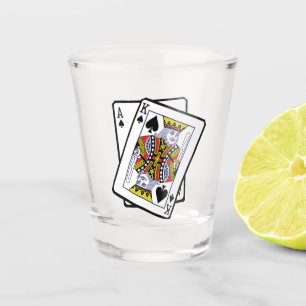 Vaso De Chupito Ace y Rey de Espadas 21 cumpleaños