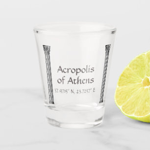 Vaso De Chupito Acrópolis de Atenas Latitud Longitud