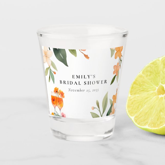 Vaso De Chupito Acuarela Aperol Spritz Bridal Shower (Anverso)