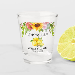 Vaso De Chupito Acuarela Lemons Boda floral Limoncello