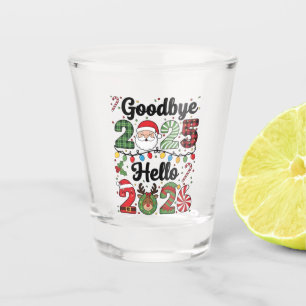Vaso De Chupito Adiós 2025 Hola 2026 Resolución de Año Nuevo