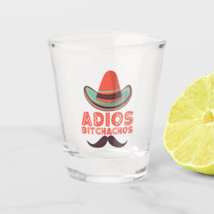 Vaso De Chupito Adiós Bitchachos Sombrero Retro Cinco De Mayo