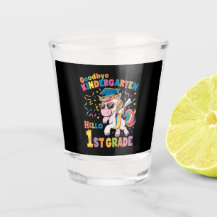 Vaso De Chupito Adiós jardín de infancia hola 1er grado Unicornio