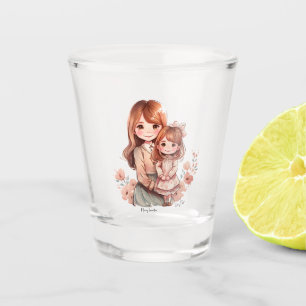 Vaso De Chupito Adorable mamá y yegua