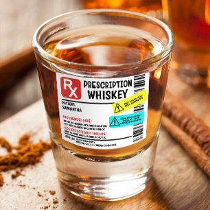 Vaso De Chupito Advertencia personalizada divertida para Whiskey c