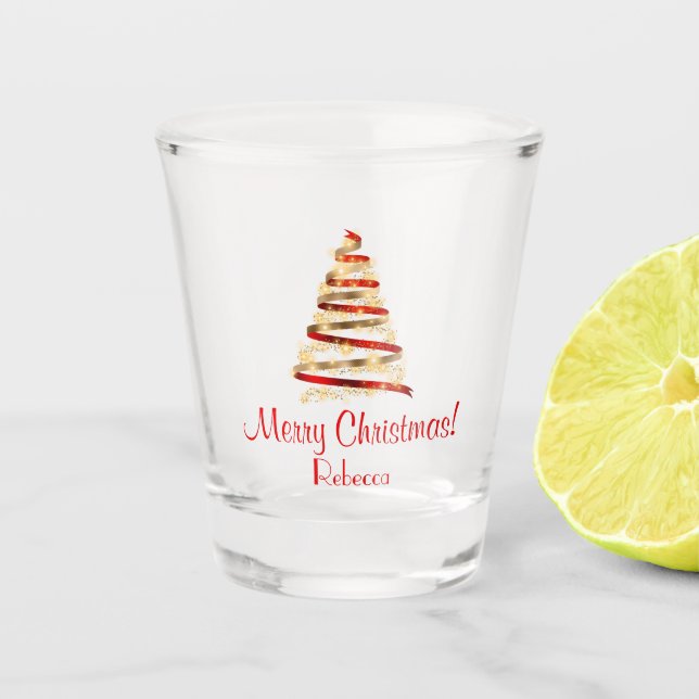 Vaso De Chupito Agradable árbol de navidad (Anverso)