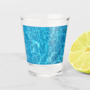 Vaso De Chupito Agua de Piscina Azul Celeste Cristalina