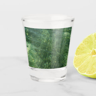 Vaso De Chupito Agua sobre la hierba marina II (azul y verde) Foto