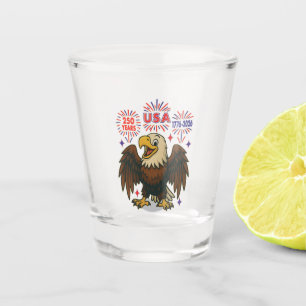 Vaso De Chupito Águila calva con fuegos artificiales - Estados Uni