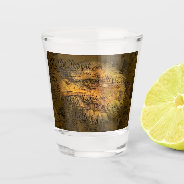 Vaso De Chupito Águila calva estadounidense constitucional (Anverso)