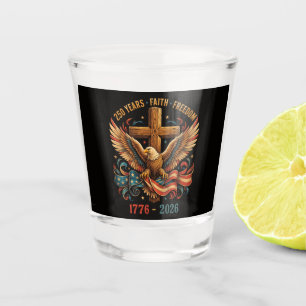 Vaso De Chupito Águila Patriótica 250 Años de Fe y Libertad