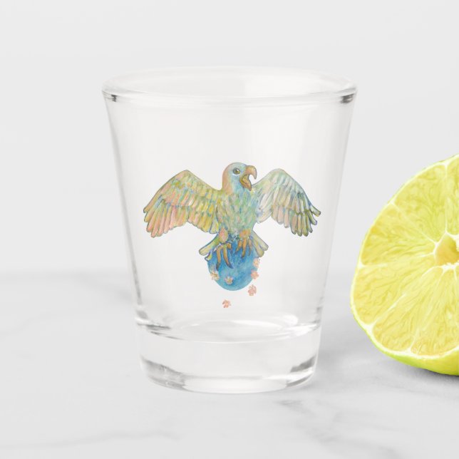 Vaso De Chupito Águila transportando tierra (Anverso)