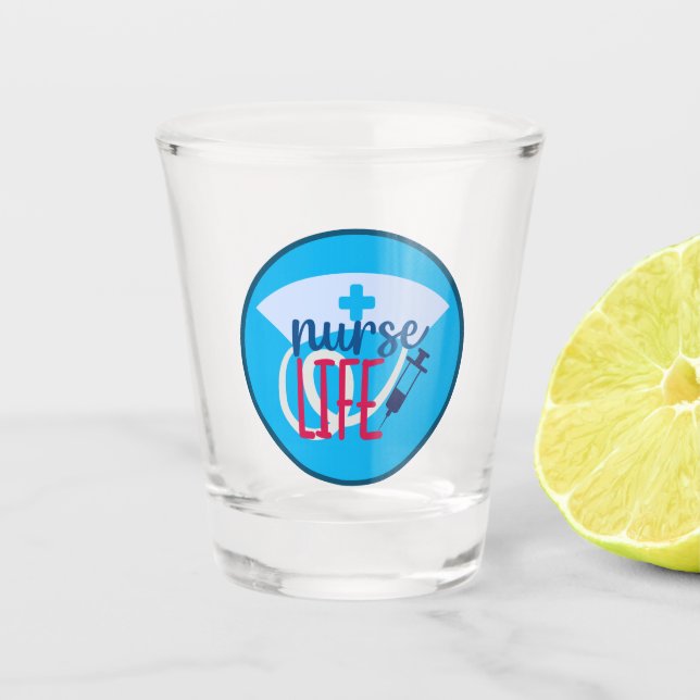 Vaso De Chupito Agujas de la vida de enfermera  (Anverso)