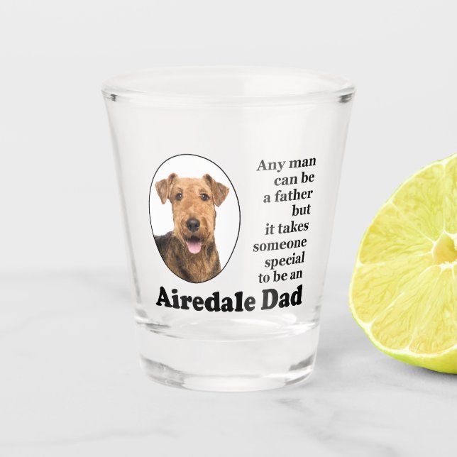 Vaso De Chupito Airedale Dad Shot Glass (Anverso)