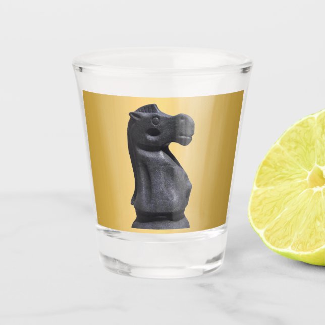 Vaso De Chupito Ajedrez de cristal de disparo (Anverso)