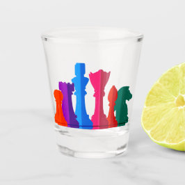 Vaso De Chupito Ajedrez de vidrio caliente