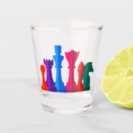 Vaso De Chupito Ajedrez de vidrio caliente