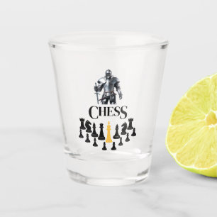 Vaso De Chupito Ajedrez Knight con espada