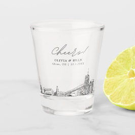 Vaso De Chupito Akron Wedding Favor de la Salud Personalizada