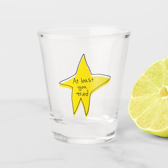 Vaso De Chupito Al Menos Lo Intentaste - Estrella Amarilla (Anverso)