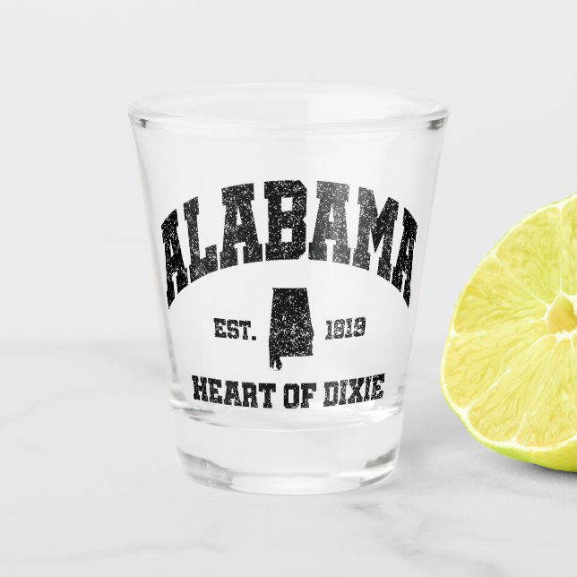 Vaso De Chupito Alabama, corazón de Dixie (Anverso)
