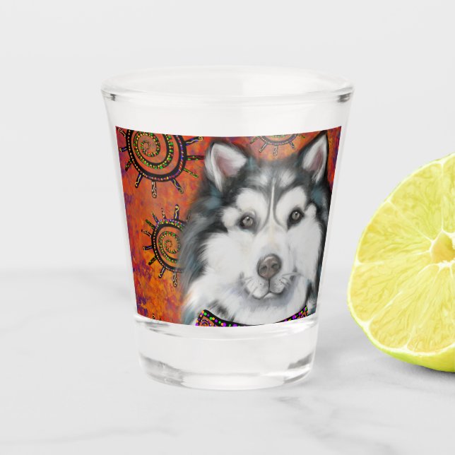 VASO DE CHUPITO ALASKAN MALAMUTE (Anverso)