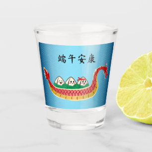 Vaso De Chupito Albóndiga de arroz pegajoso en el Festival del Bot