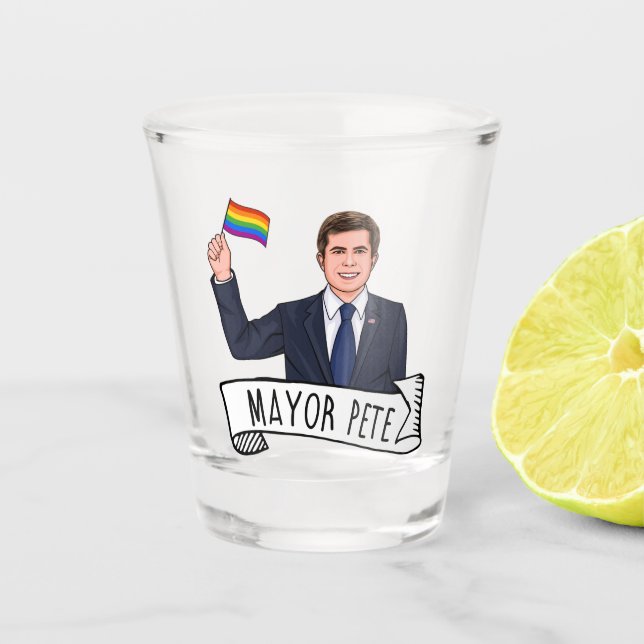 Vaso De Chupito Alcalde Pete Orgullo (Anverso)